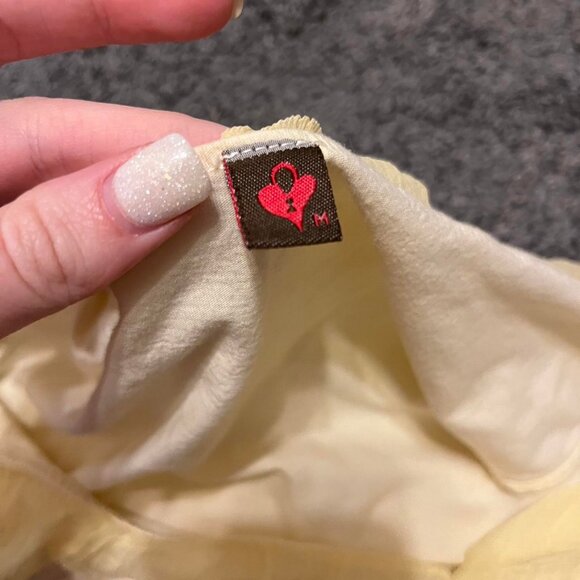 yellow vintage ruffle tank with side tie - Picture 7 of 7